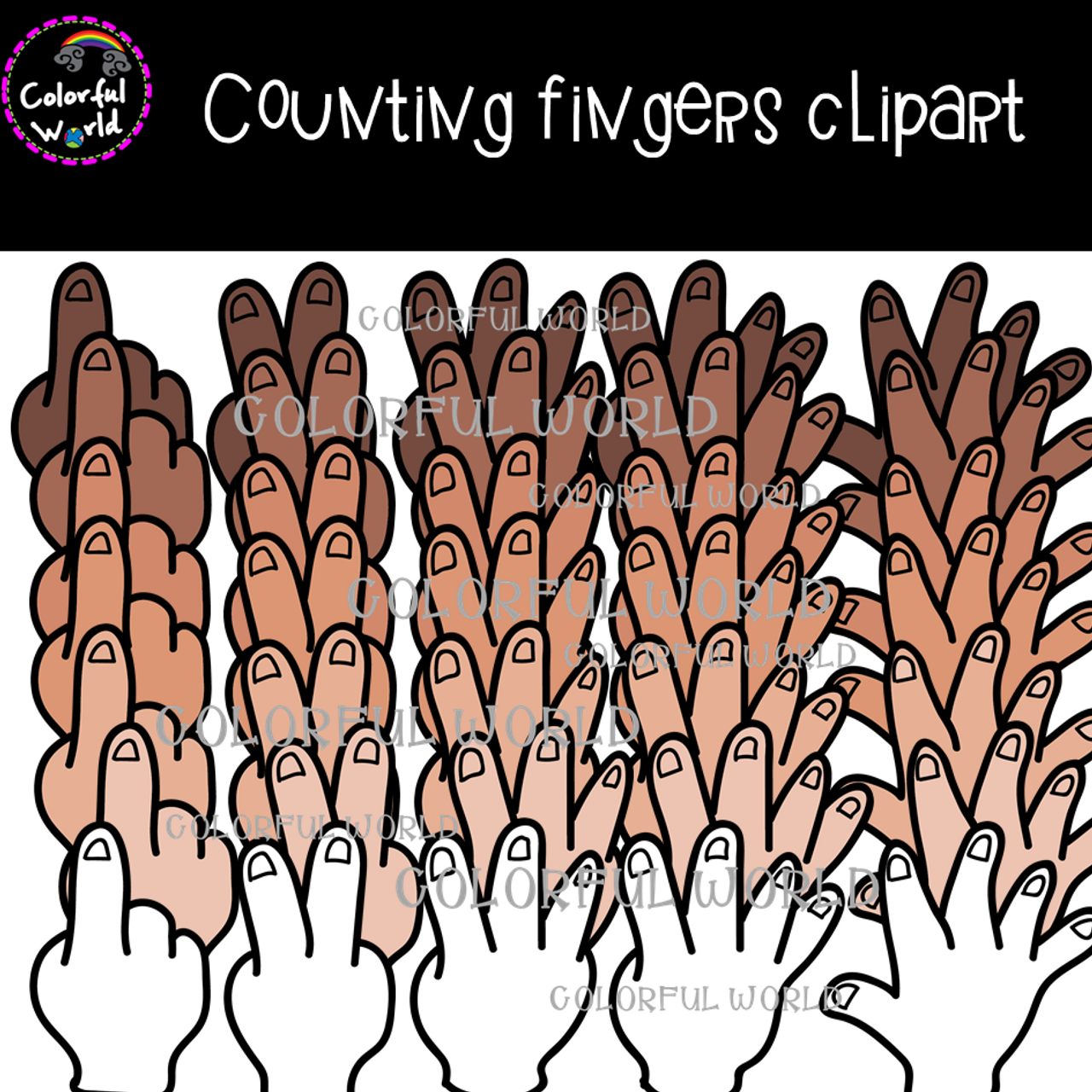 Counting fingers clipart