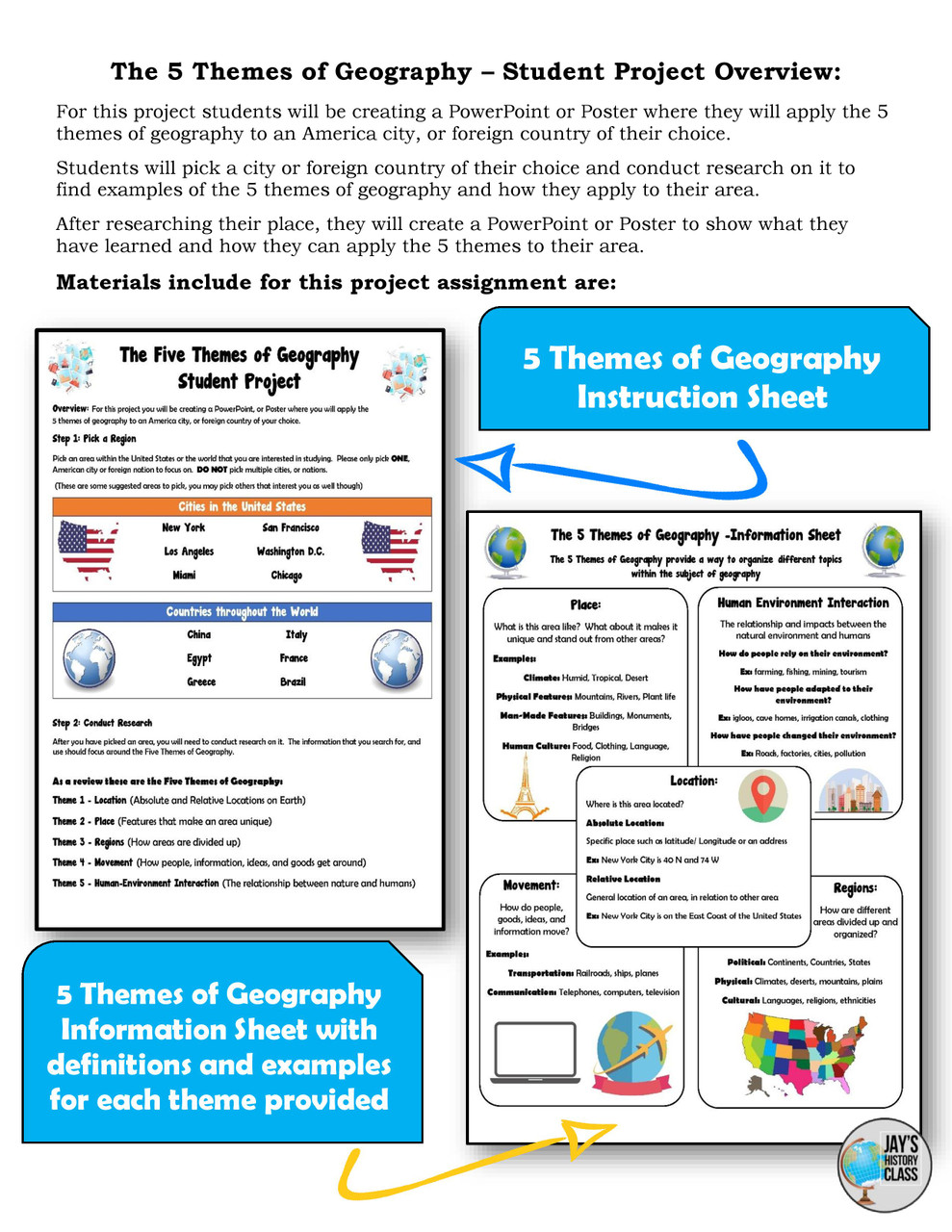 The 5 Themes of Geography: Student Project