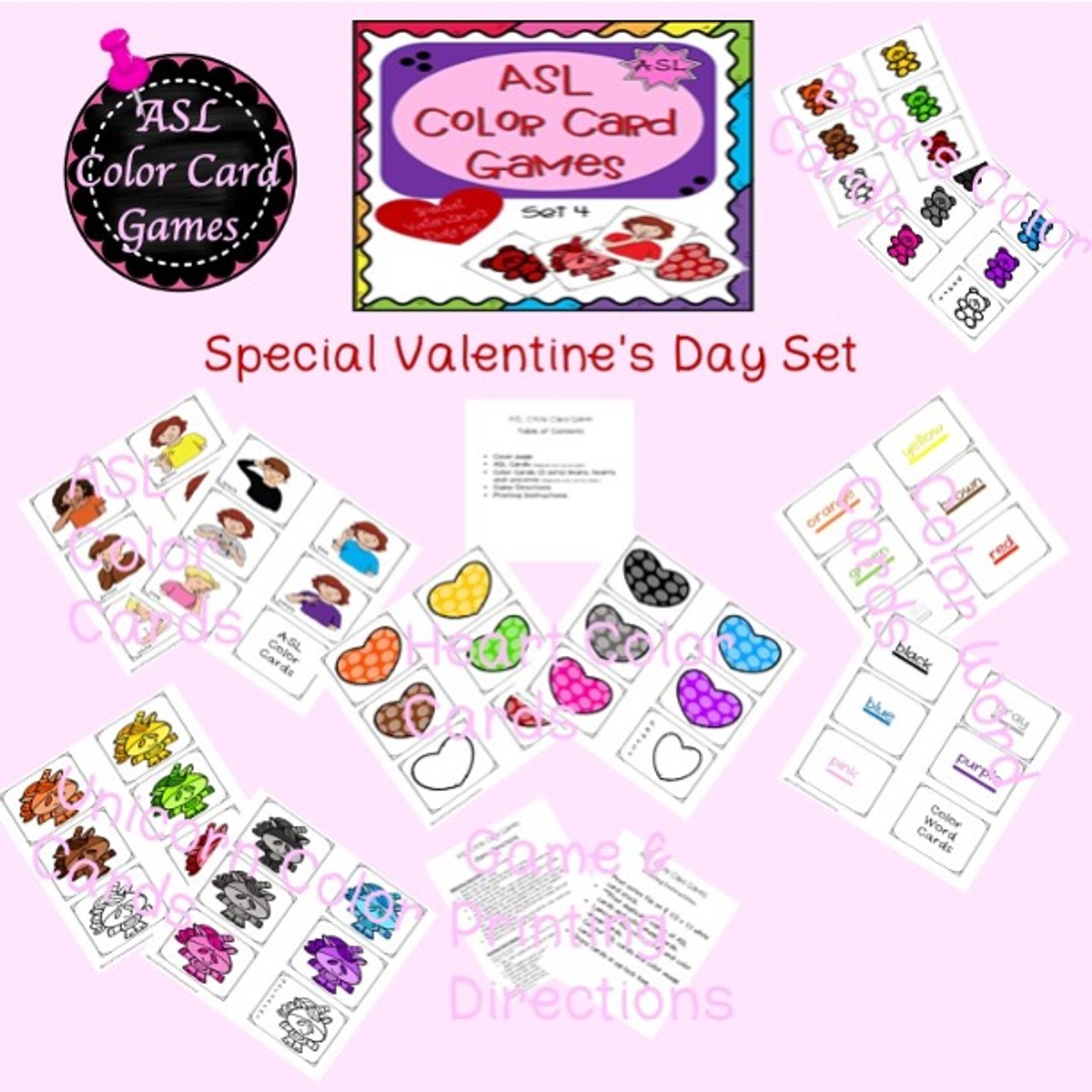 Valentine's Day Board Game with All Card Decks - Ultimate SLP