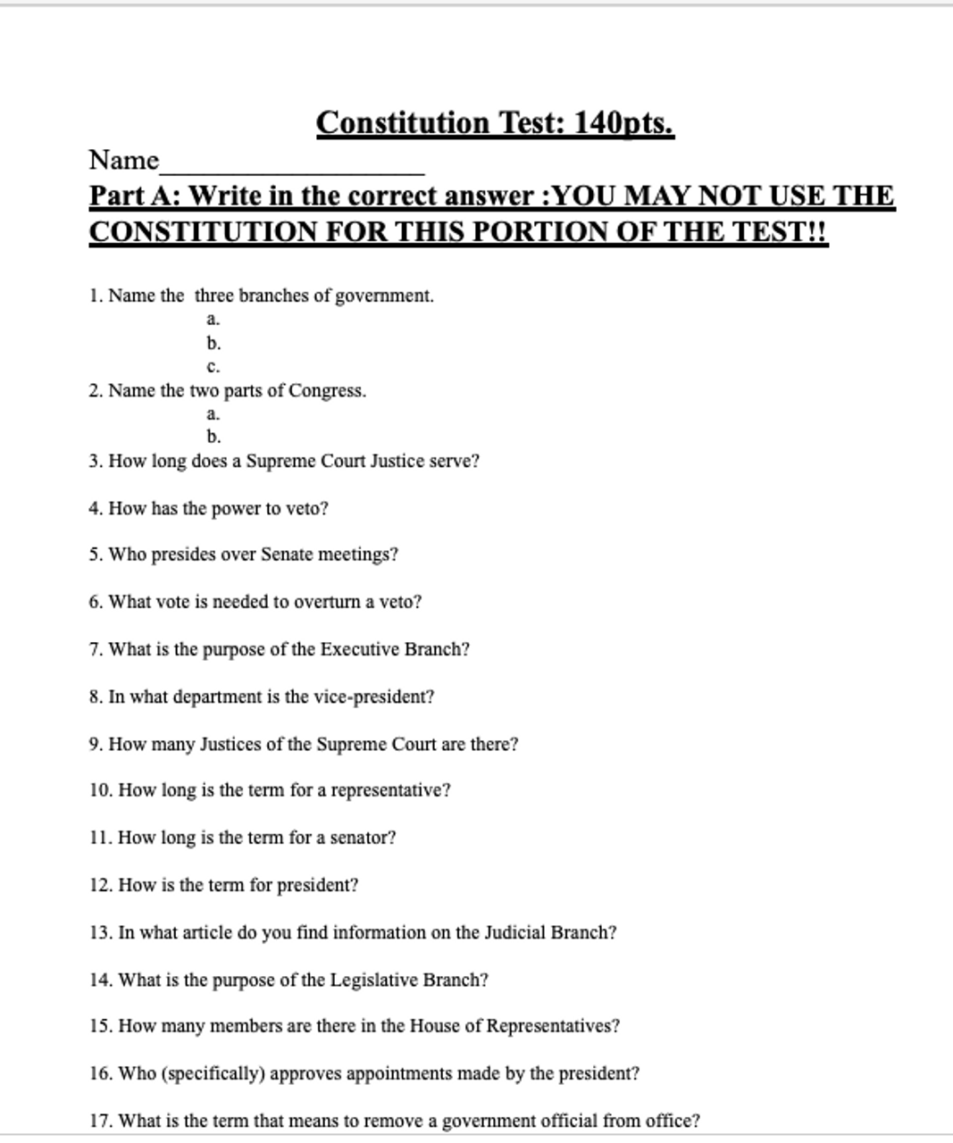 U.S. Constitution Test Amped Up Learning