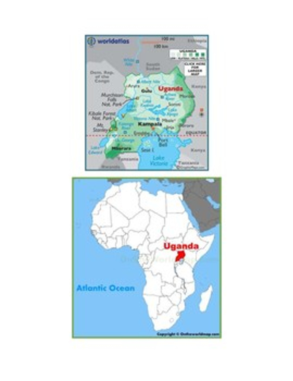 Uganda Map Scavenger Hunt