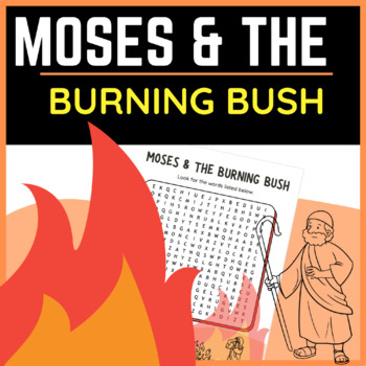 Moses and the Burning Bush Word Search