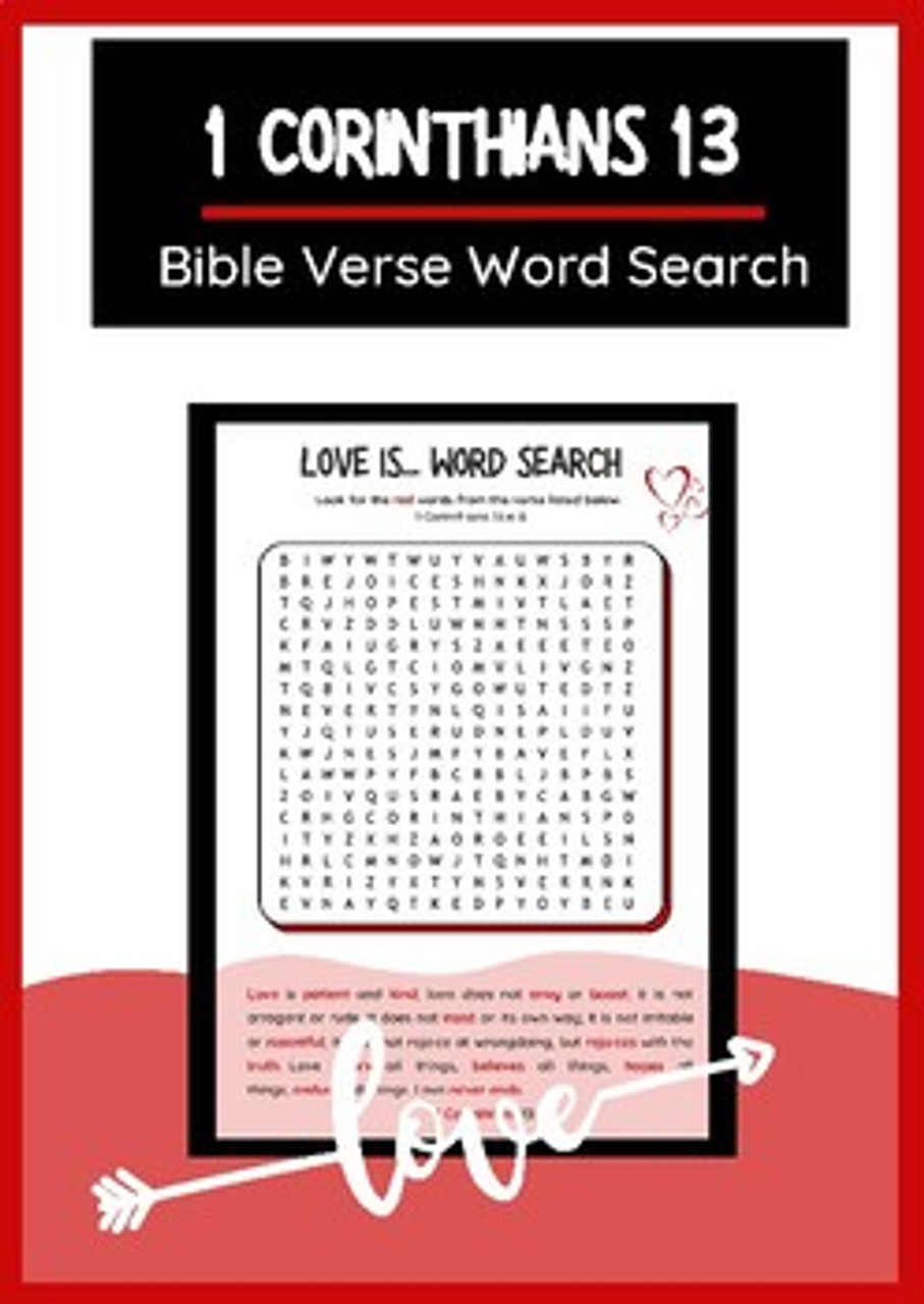 1 Corinthians 13 Bible Verse Word Search