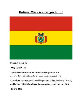 Bolivia Map Scavenger Hunt - Amped Up Learning
