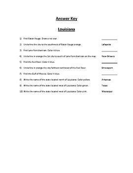 Louisiana Map Scavenger Hunt - Amped Up Learning