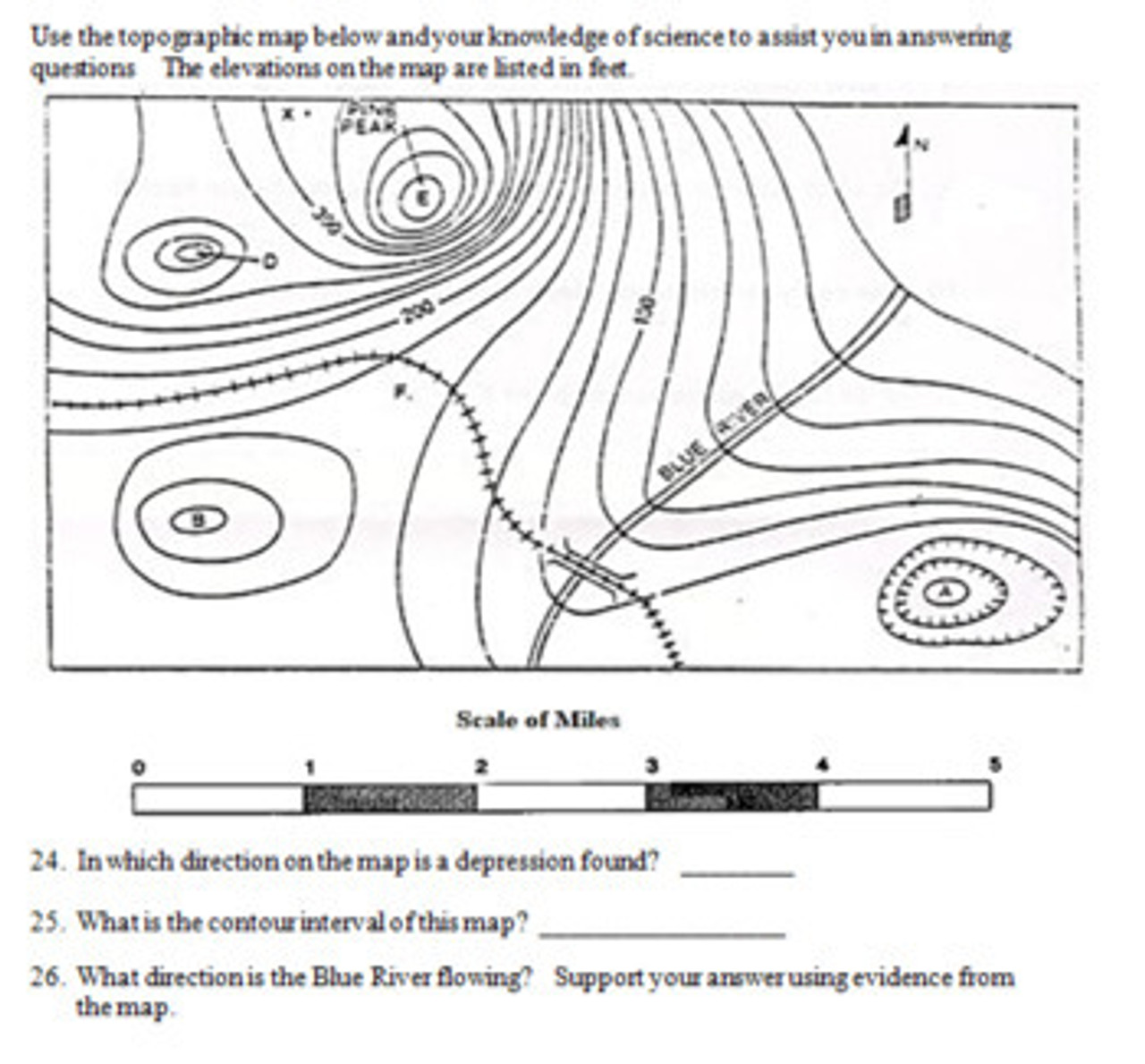 Topographic Map Learning Activities Pertaining To Topographic Map Reading Worksheet Answers