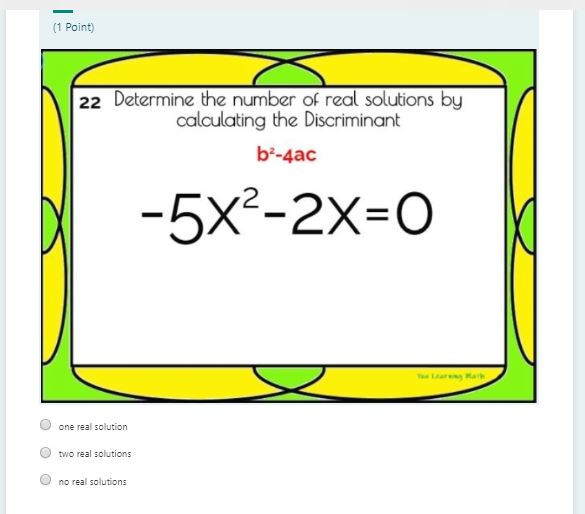 Using the Quadratic Formula and Finding the Discriminant: Microsoft ...