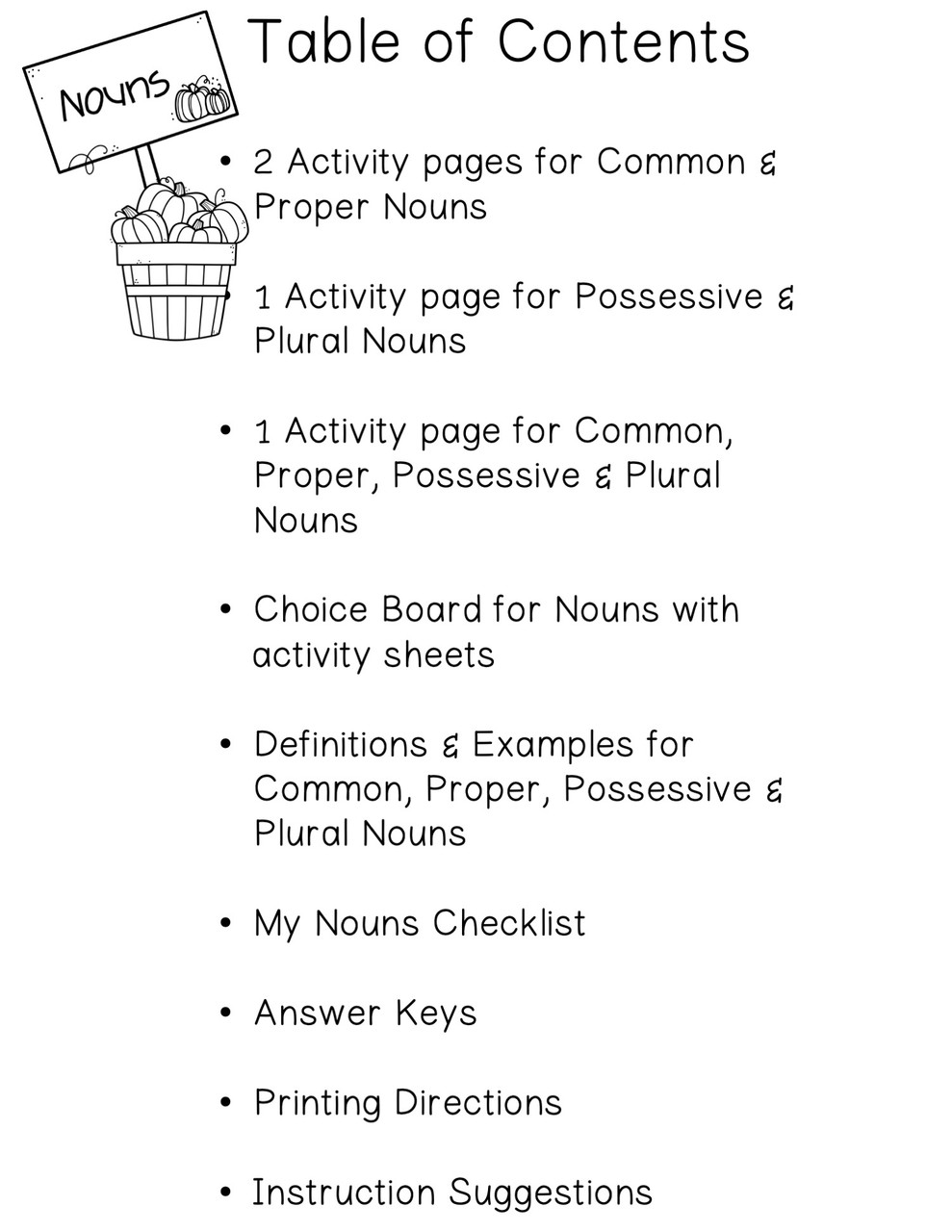 Fall Nouns No Prep Activities - Amped Up Learning