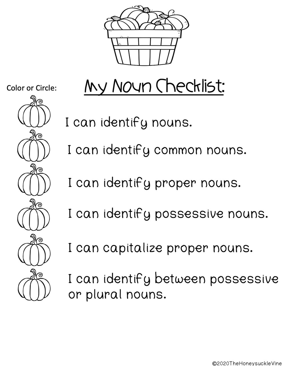 Fall Nouns No Prep Activities - Amped Up Learning