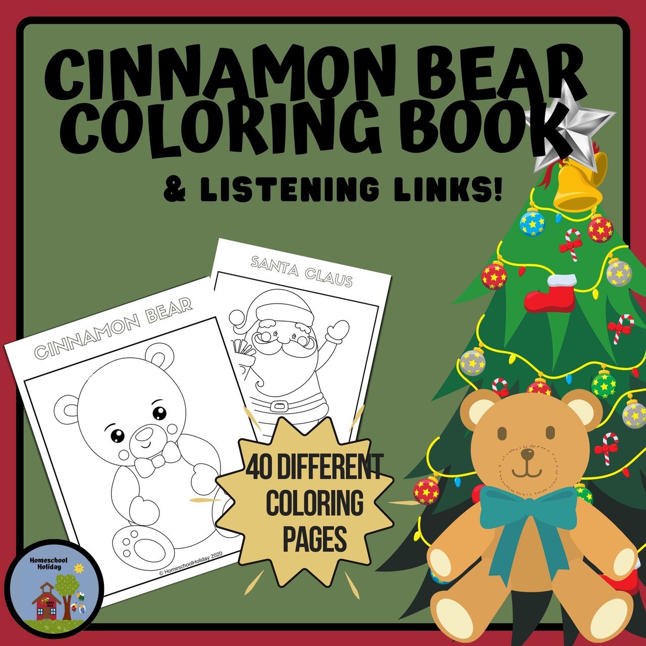 Animals Coloring Books For Kids Ages 2-4: Creative haven christmas