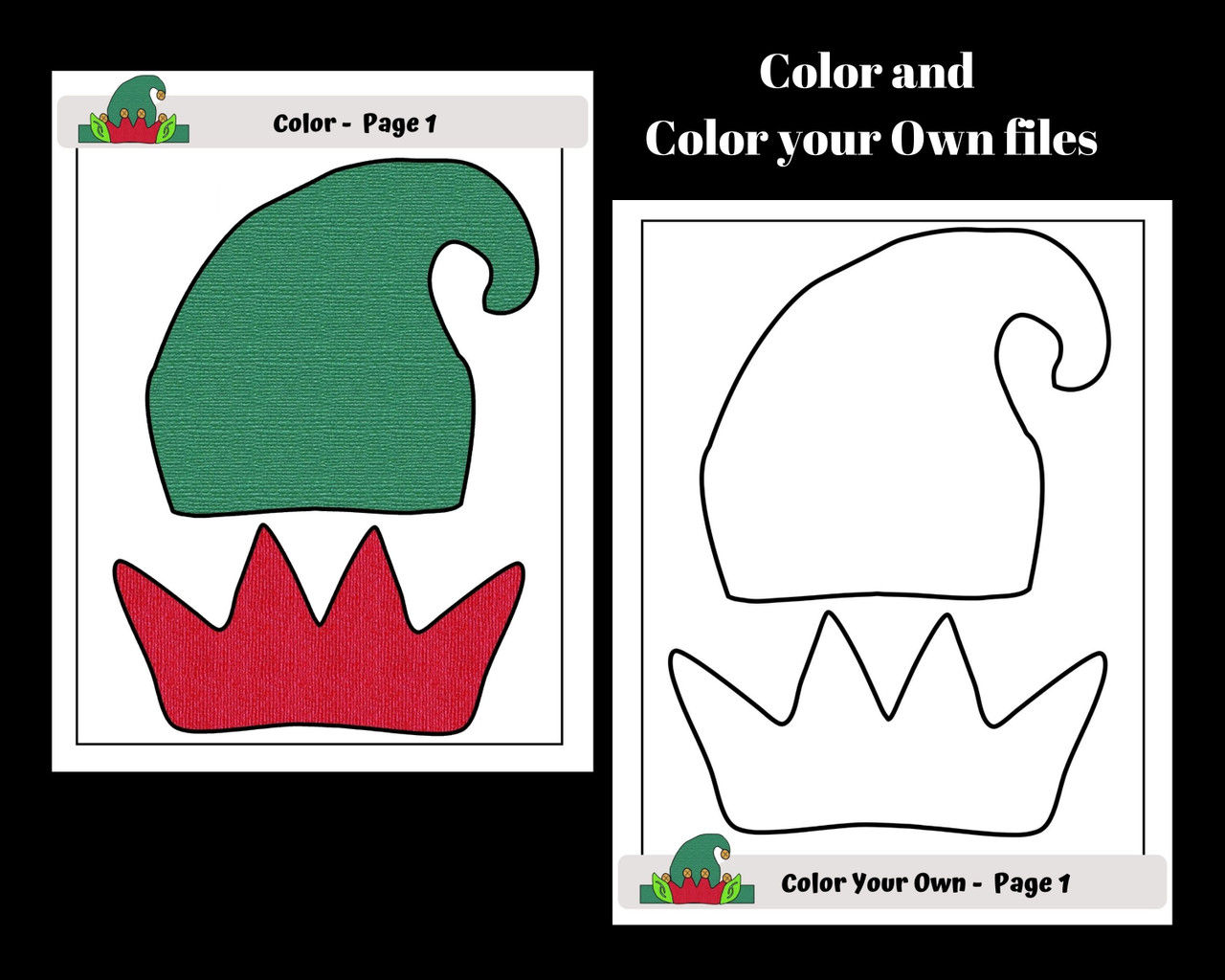 christmas elf hat craft - freebie