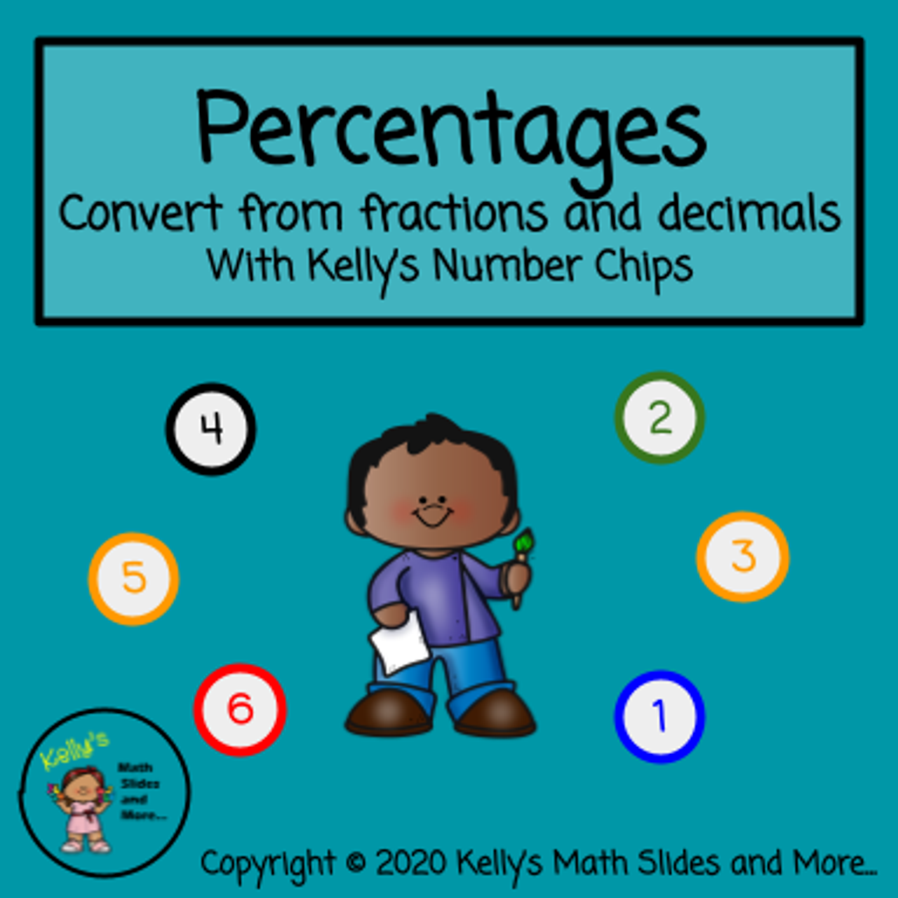 Percentages: Converting from Fractions and Decimals - Kelly's Number Chips