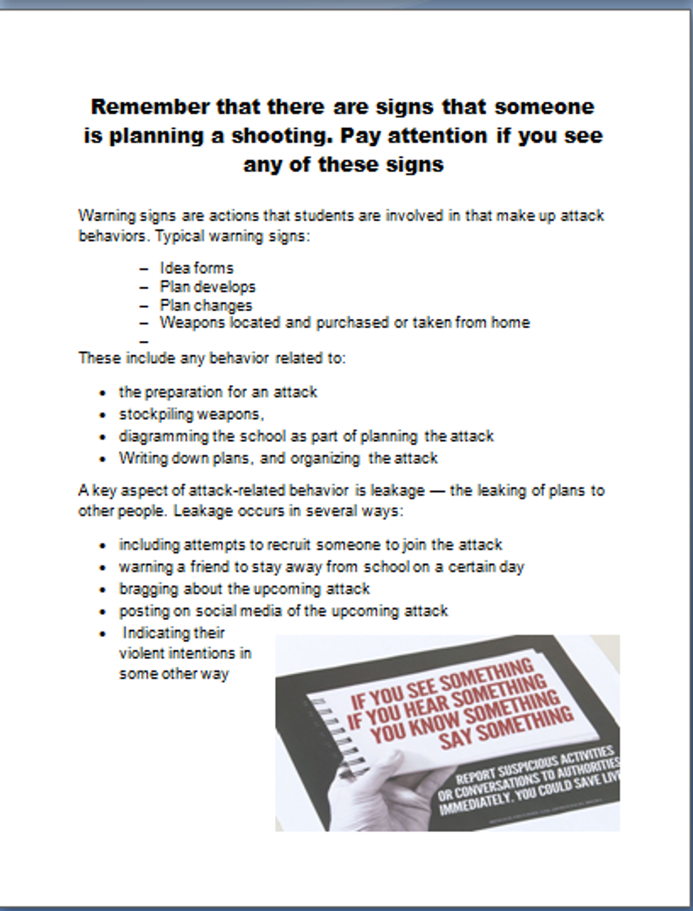 What to do if there is an "Active Shooter" on Campus