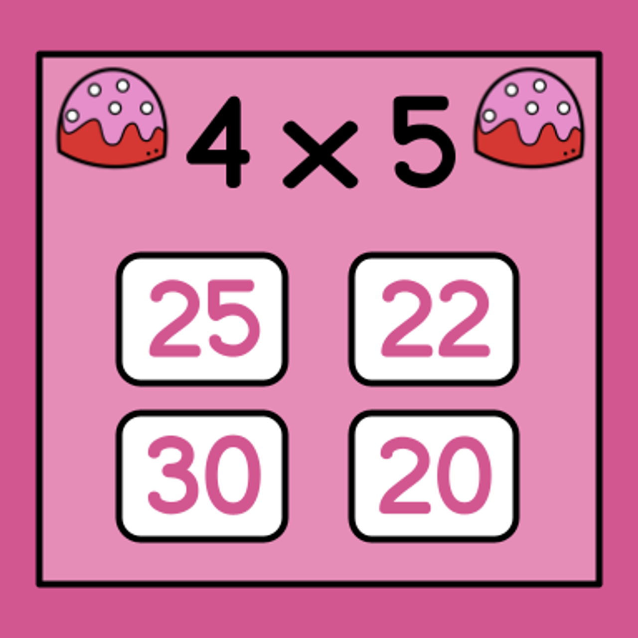 Valentine's Day Version - Multiplication Flashcard Game - Digital