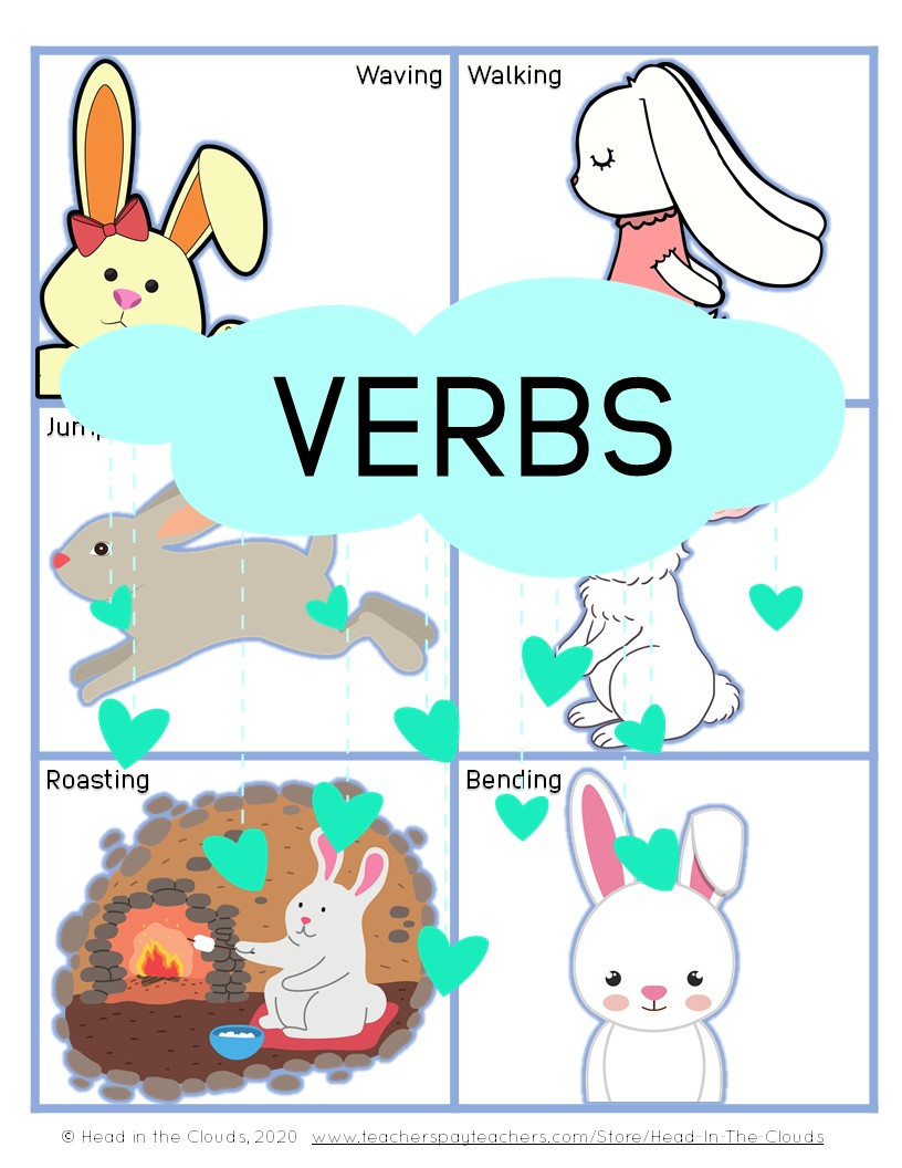 verbs busy bunnies in the garden