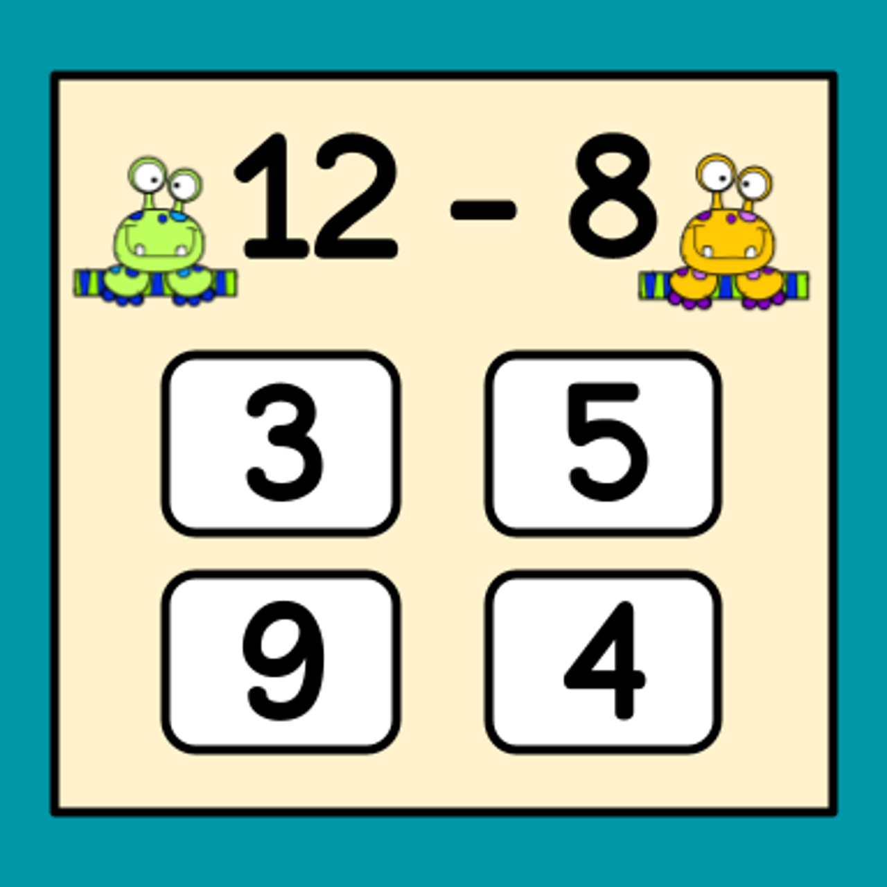 Subtraction Flashcards - Digital Game