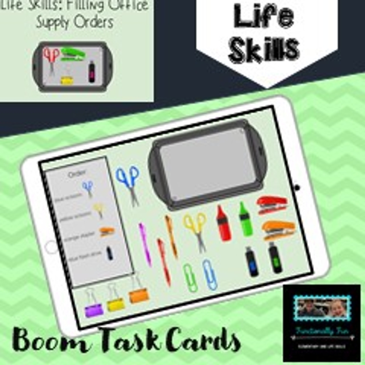 Life Skills: Filling Office Supply Orders Boom Cards
