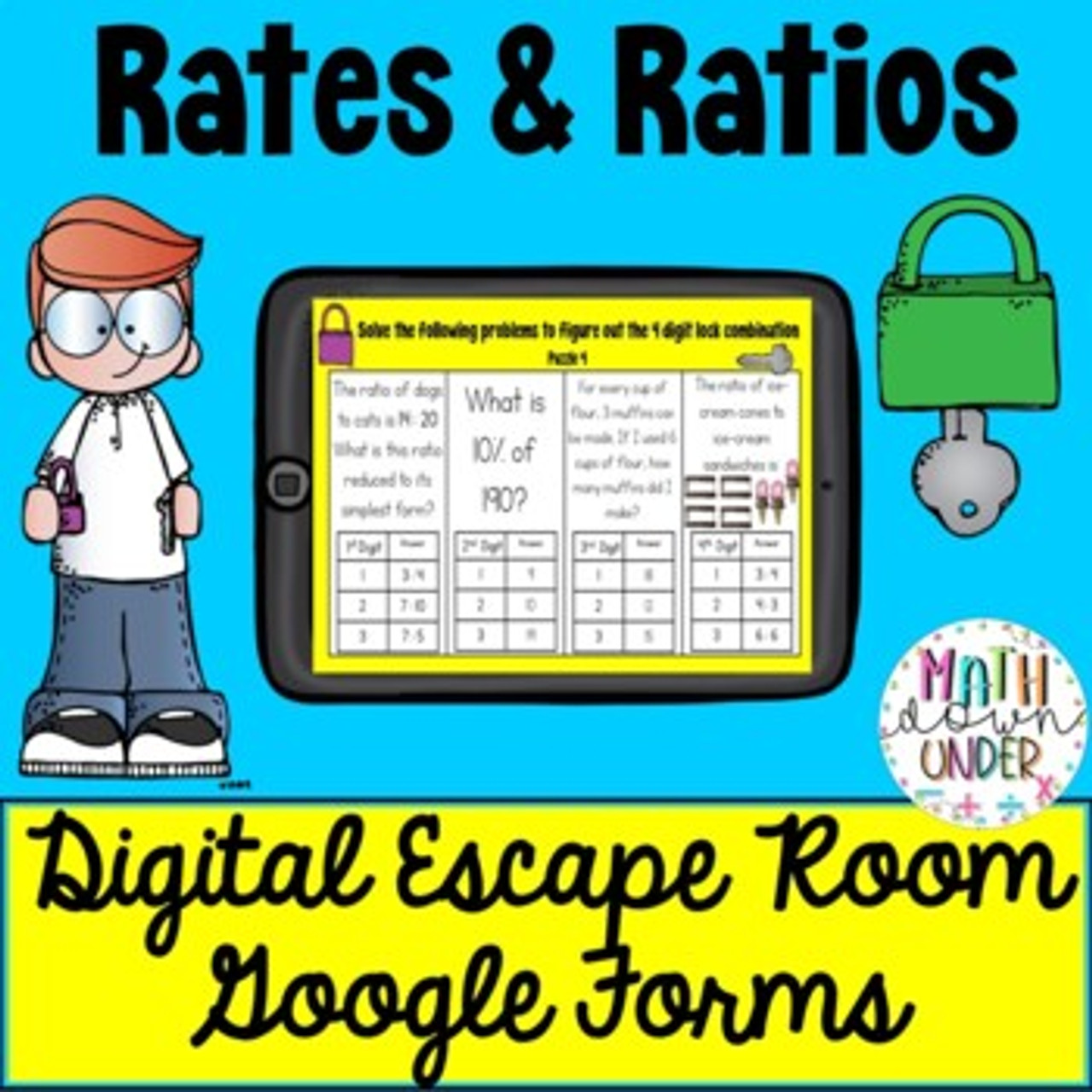 Rates and Ratios - Distance Learning Escape Room Google Forms!