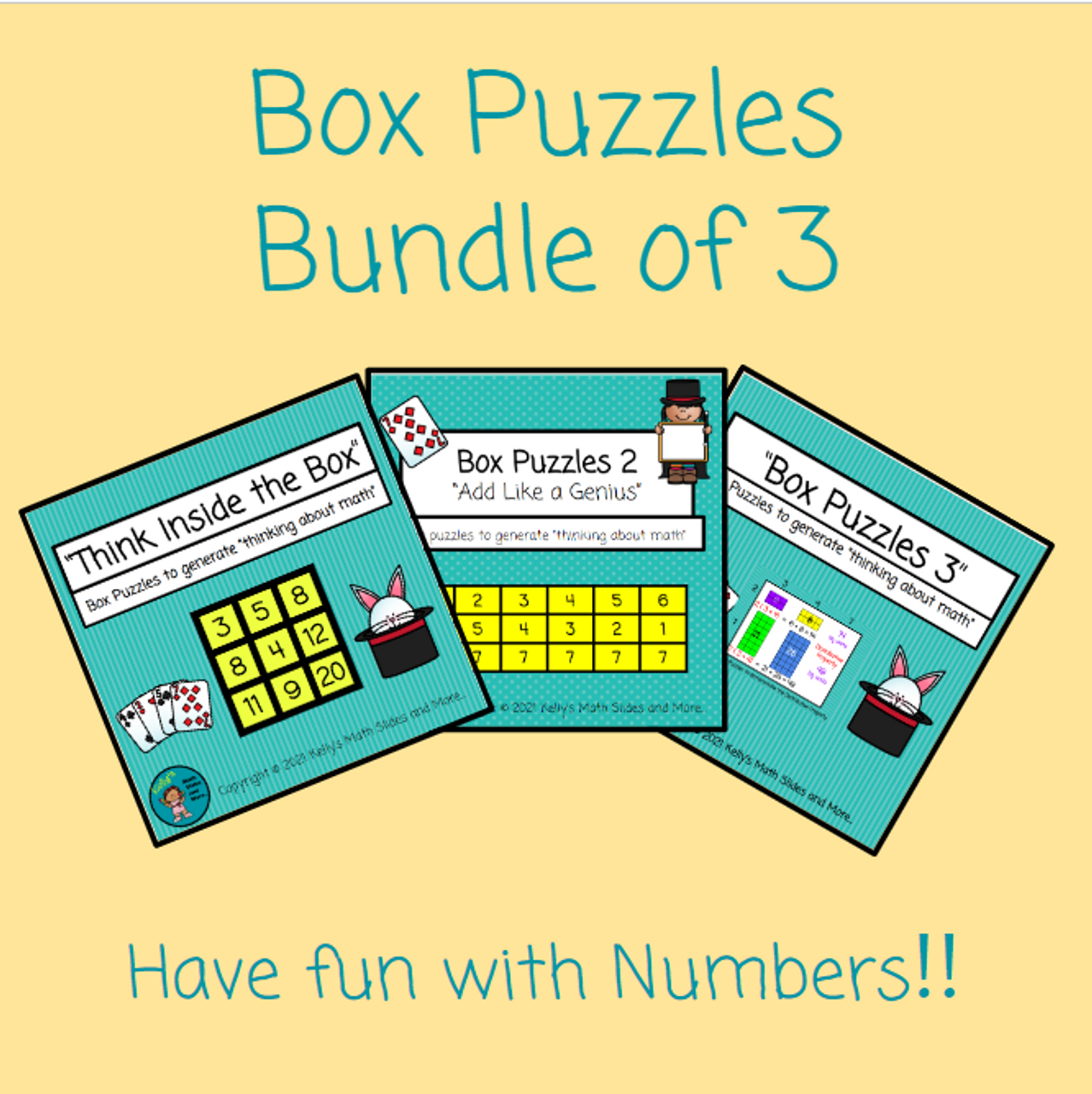 Box Puzzles Bundle of 3:  Exploration with Numbers - Number Properties