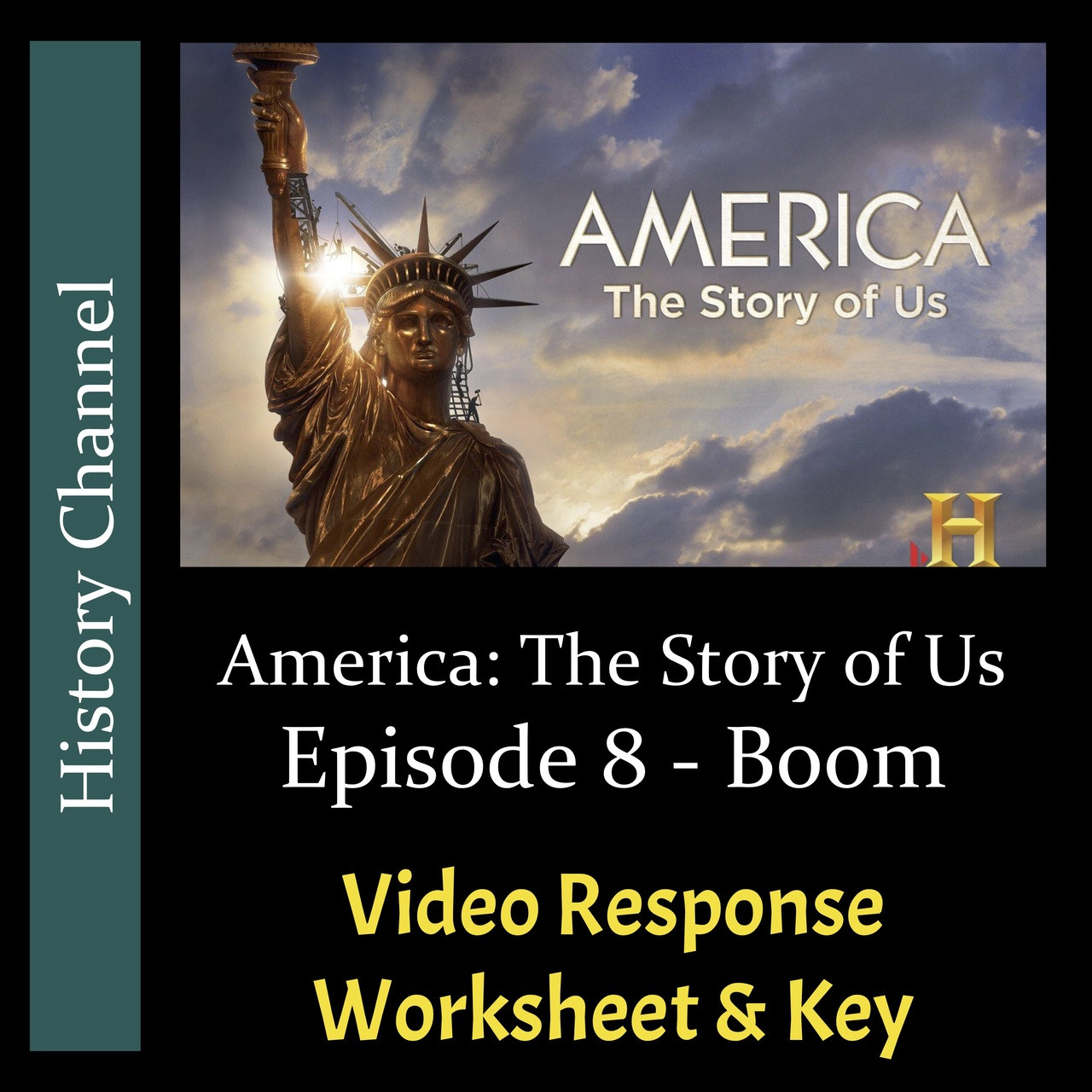 america-the-story-of-us-episode-8-boom-video-response-worksheet-key-editable-amped-up