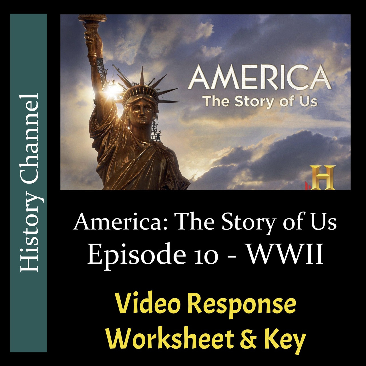 america-the-story-of-us-episode-10-wwii-video-response-worksheet-key-editable-amped