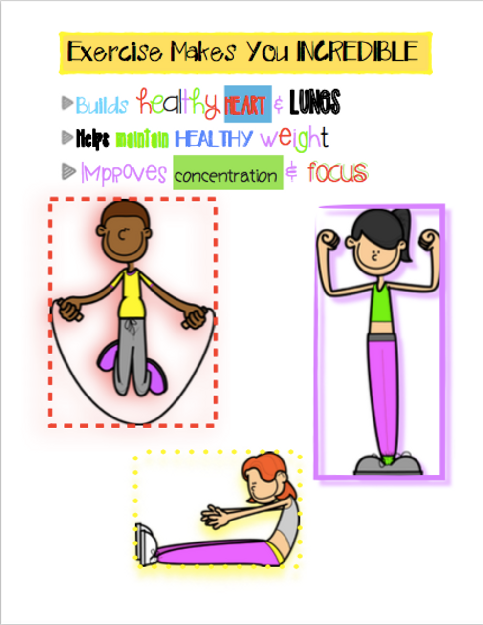 PE Poster: Top 10 Flexibility Exercises