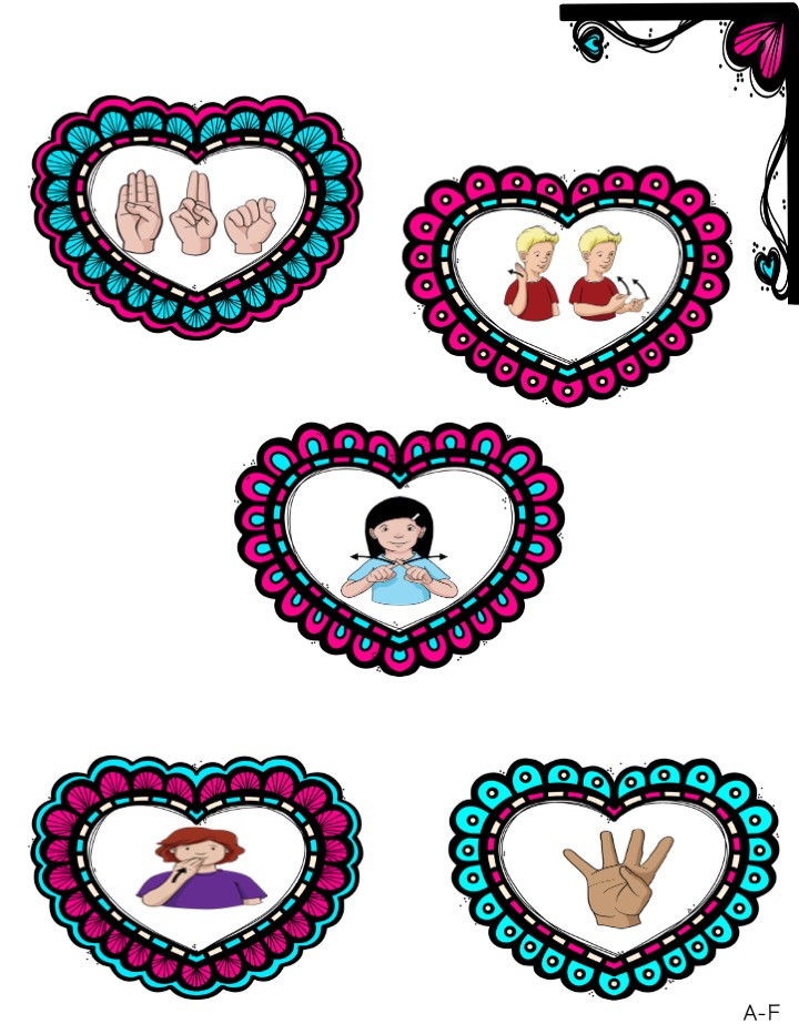 Special Education ASL Primer Words Heart Games
