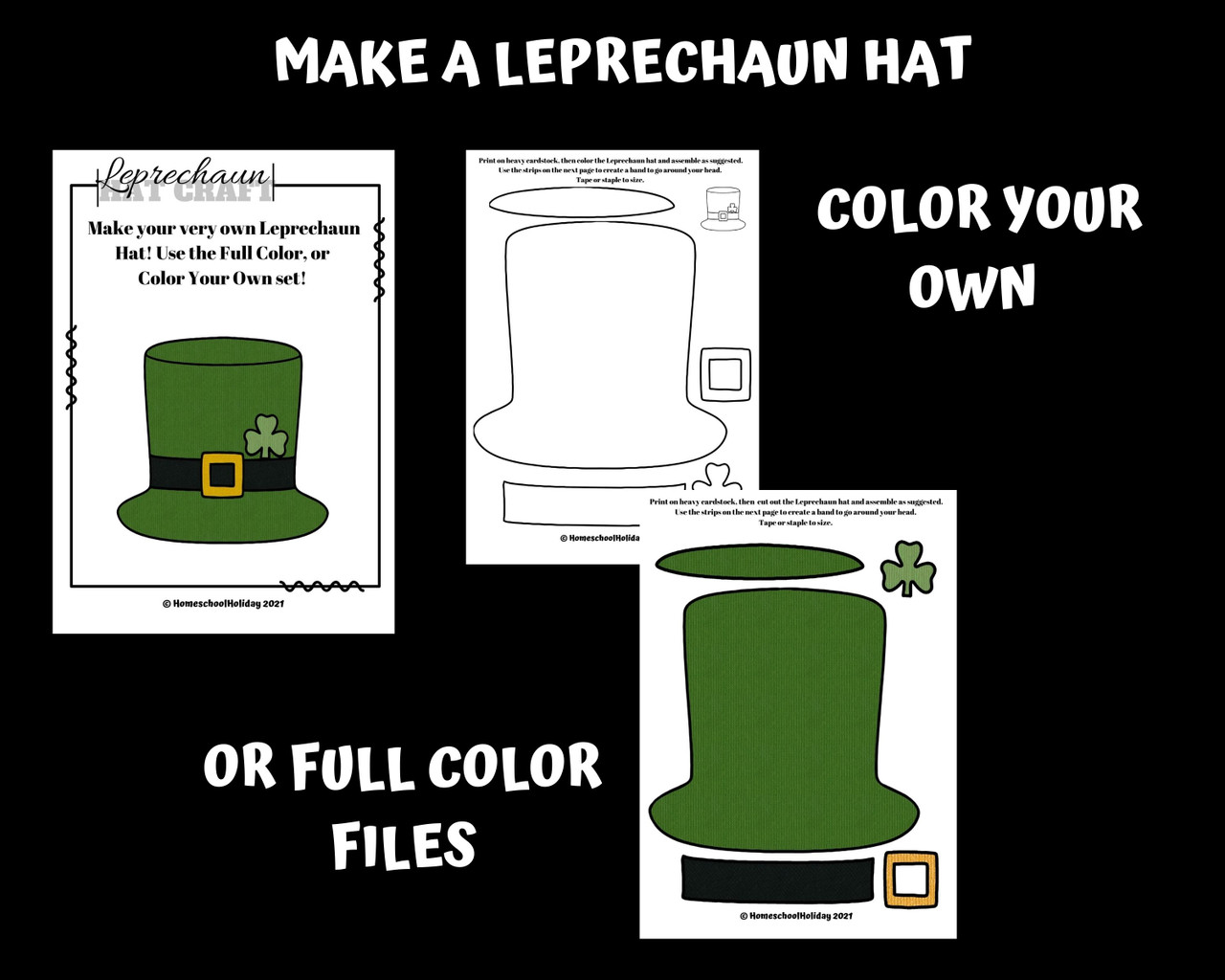 Printable Activities \u0026 Leprechaun Hat Craft