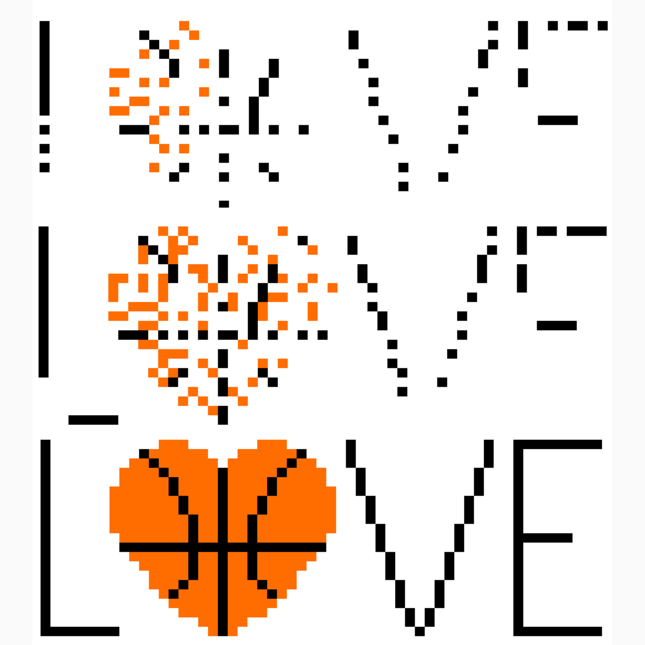 March Madness Basketbal Pixel Art Mystery Picture | Template PRINTABLE & DIGITAL