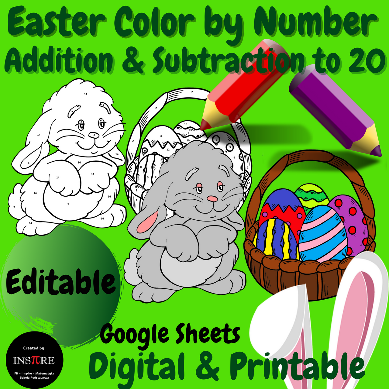 printable color by number addition