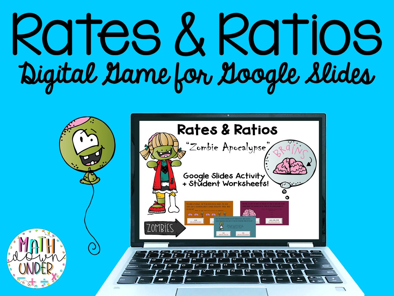 Rates and Ratios Digital Game using Google™ Slides - Zombie Apocalypse