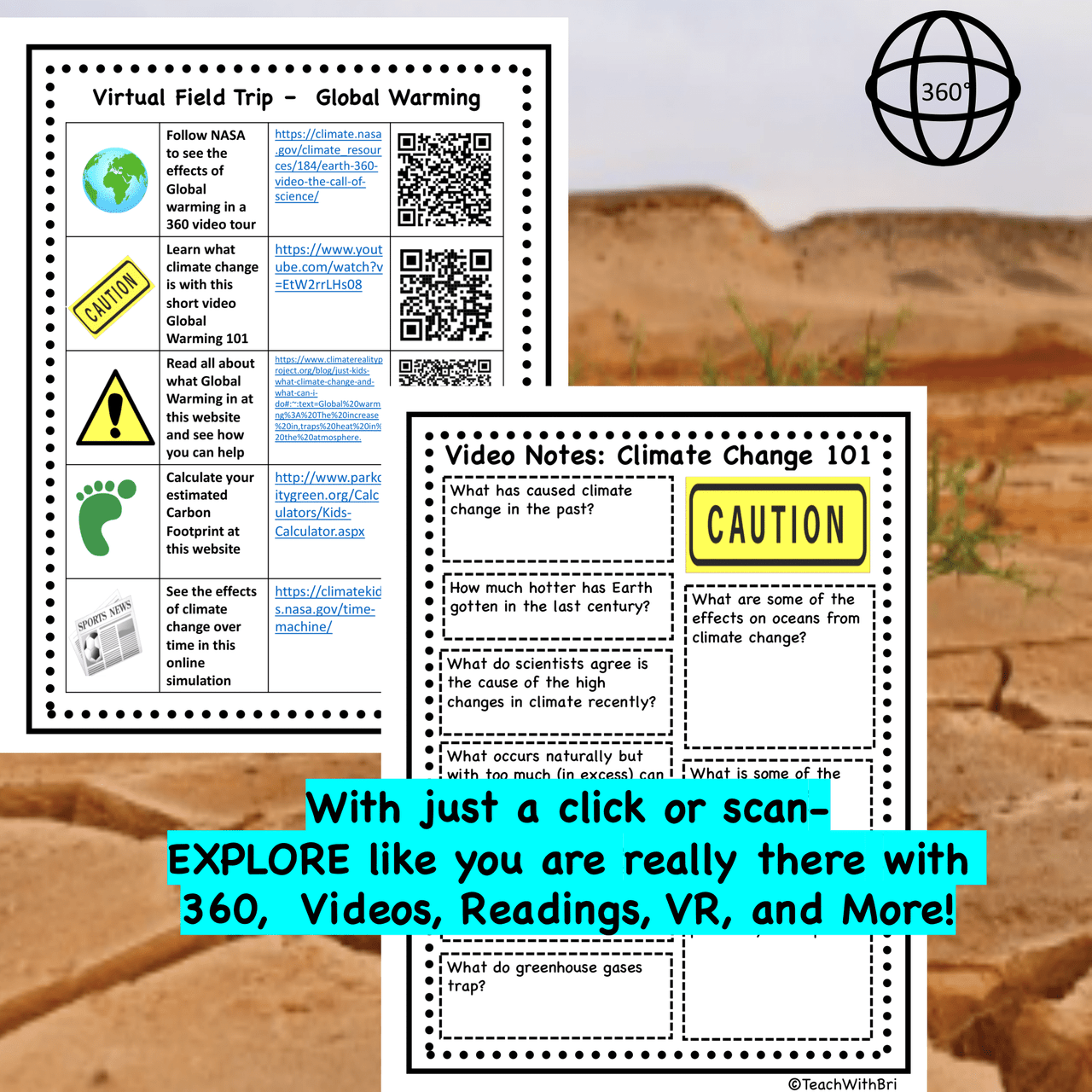  Virtual Field Trip to Explore Global Warming - Printable and Digital Versions Included