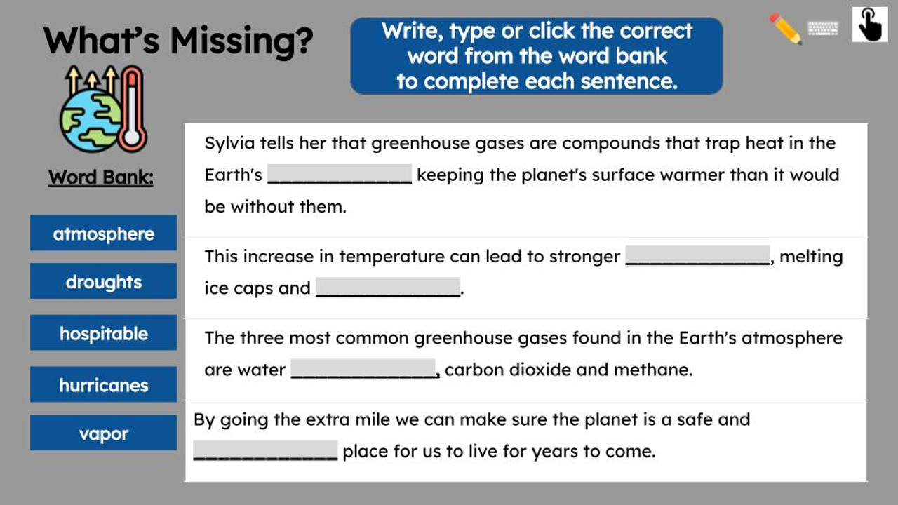 Greenhouse Gases Informational Text Reading Passage and Activities