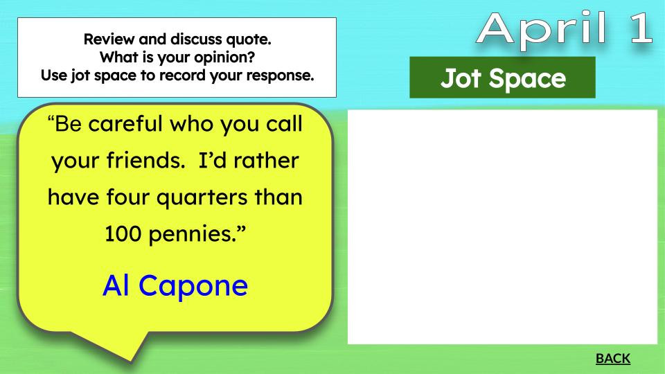 April Celebrate Everyday Calendar