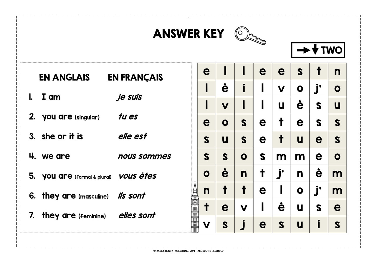 French Etre Avoir Word Searches Amped Up Learning