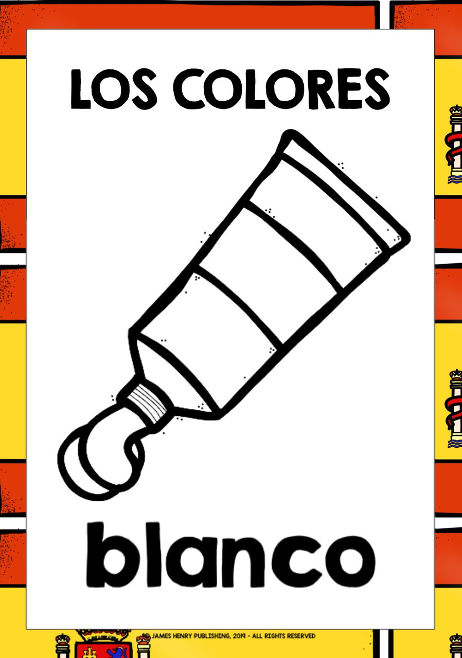 SPANISH COLORS FLASHCARDS POSTERS - Amped Up Learning