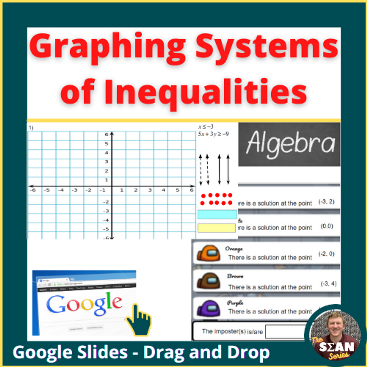 Graphing Systems of Inequalities: Google Slides Drag and Drop ...