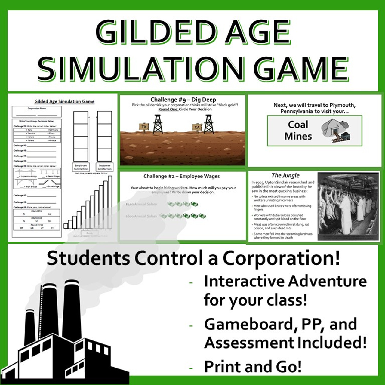 Gilded Age Simulation Game