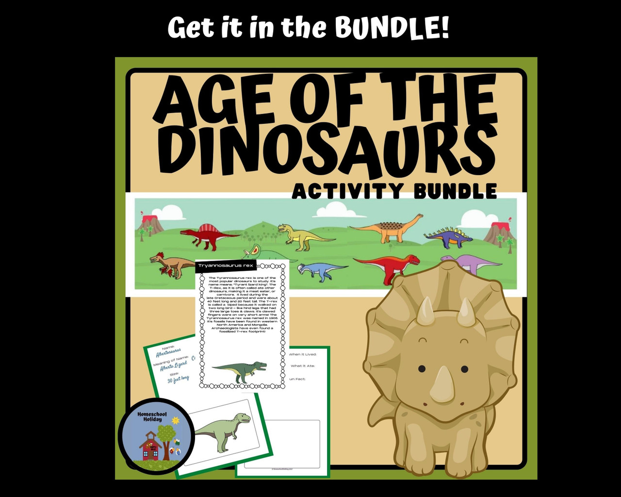 Dinosaur Fact Sheets: Printable - Happy Hive Homeschooling