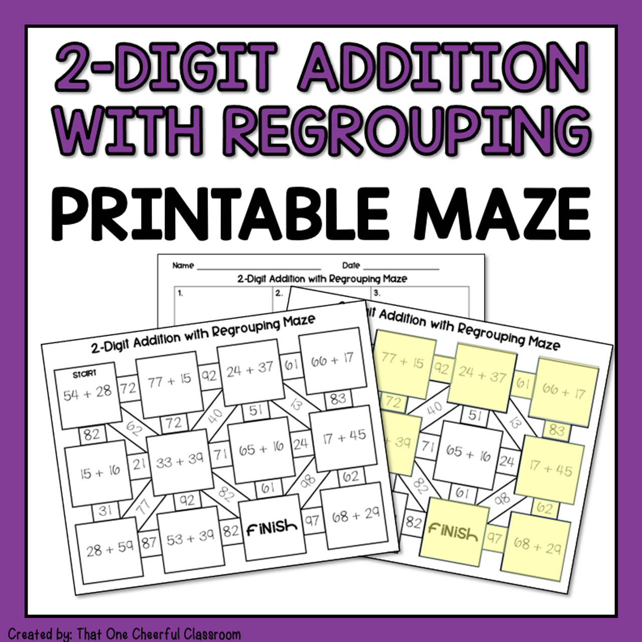 2-digit-addition-with-regrouping-printable-maze-activity for Free Printable 2 Digit Addition With Regrouping 2-Digit Addition with Regrouping Printable Maze Activity for Free Printable 2 Digit Addition With Regrouping