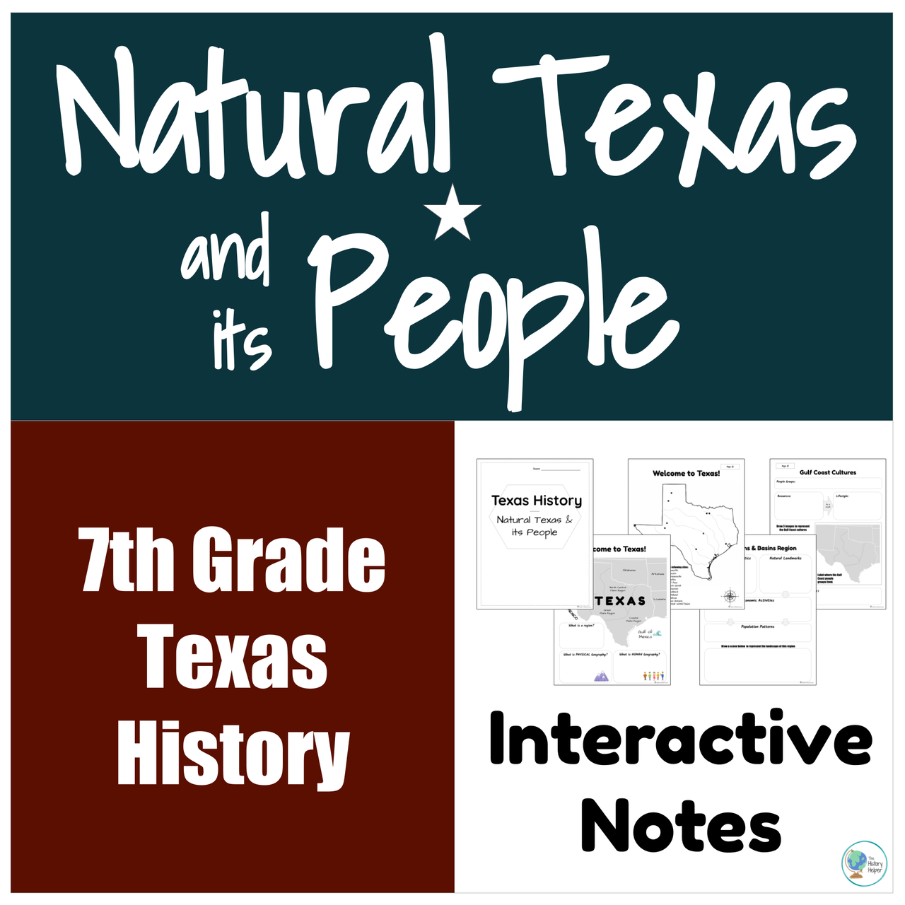 Natural Texas & its People | TX Regions | Interactive Notes | TX History 7th Grade