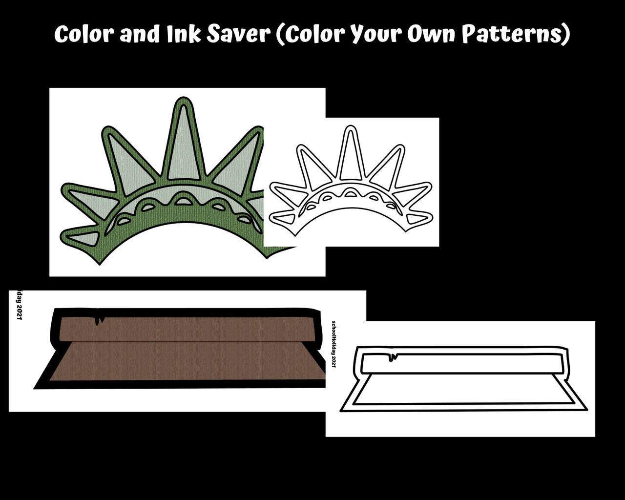 paper plate crown template