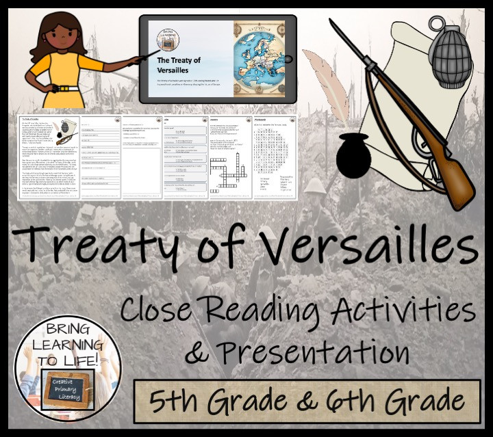 Treaty of Versailles Close Reading Comprehension Activities | 5th & 6th ...