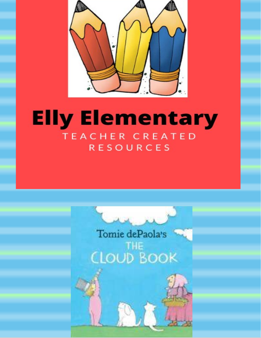 THE CLOUD BOOK BY TOMIE dePAOLA READING & ACTIVITY PACK Amped Up Learning