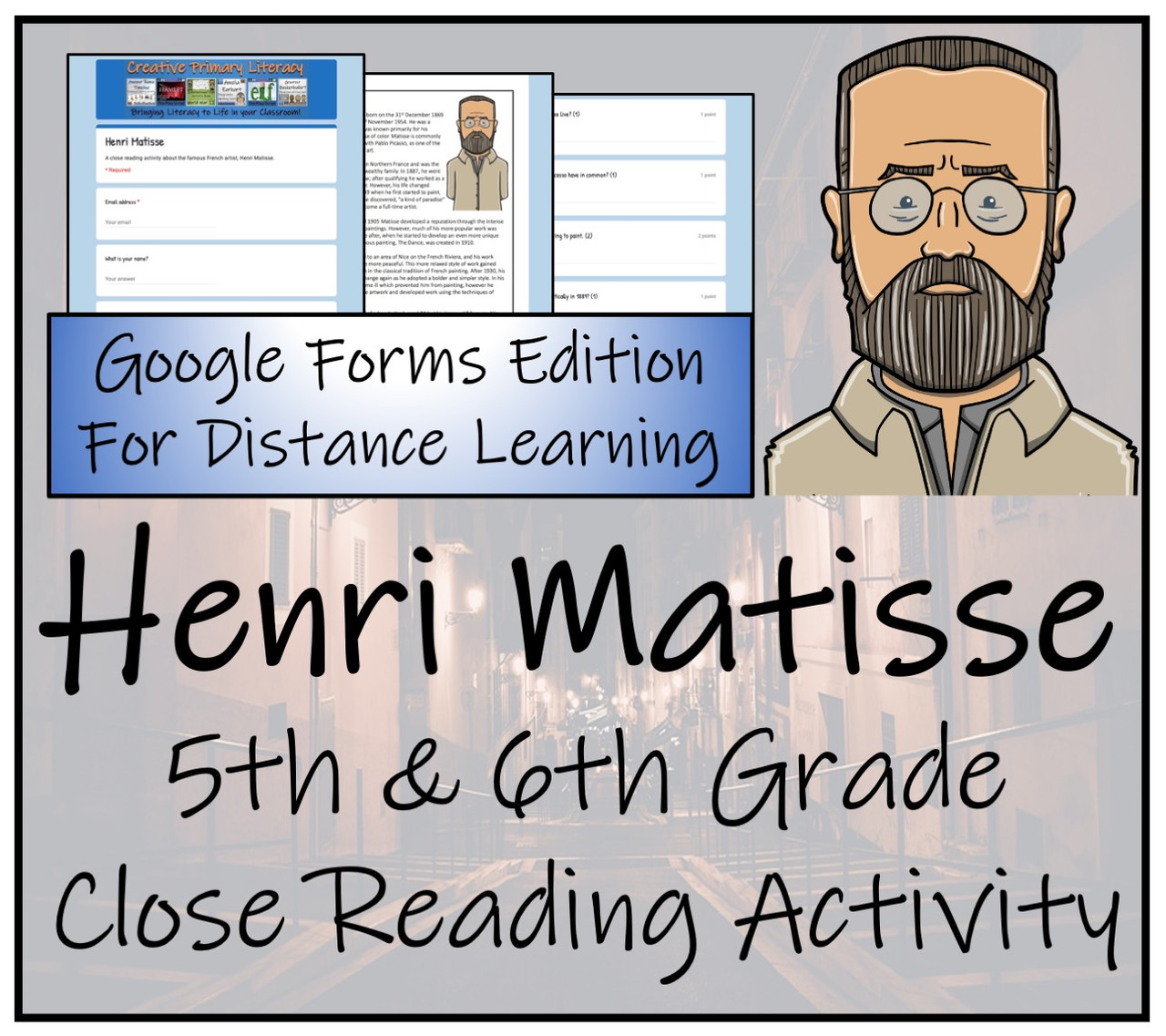Henri Matisse Close Reading Activity Digital & Print | 5th Grade & 6th Grade