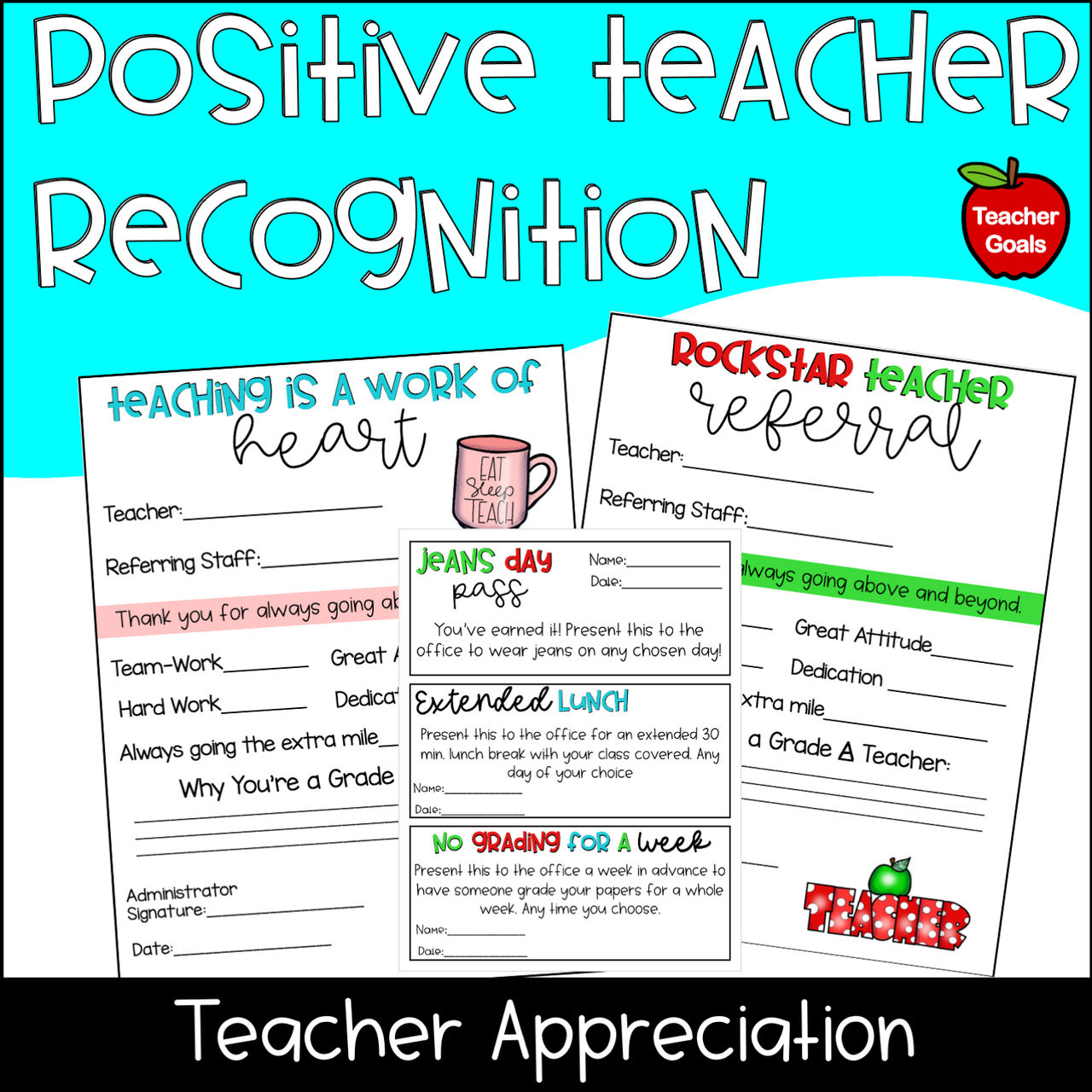 Positive Teacher Recognition Form - FREE