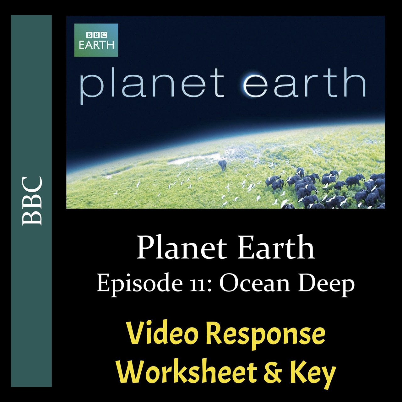 Planet Earth - Episode 11: Ocean Deep - Video Response Worksheet & Key  (Editable) In Planet Earth Ocean Deep Worksheet