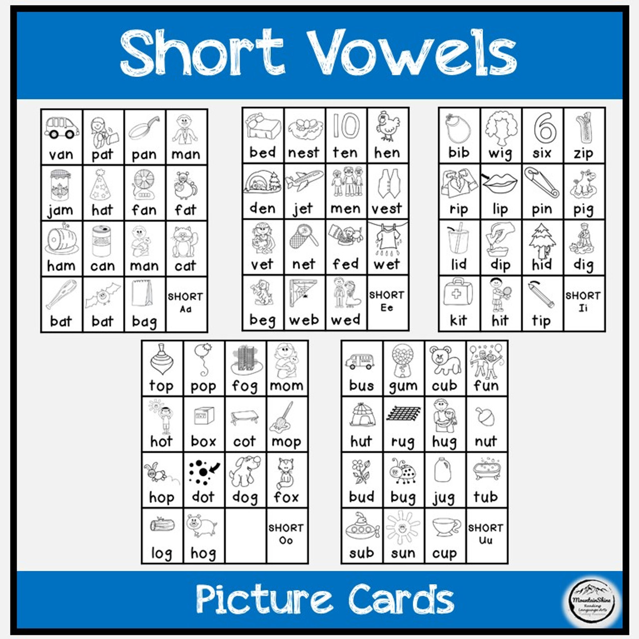 Word Wall: Long Vowel Sounds With Illustrations  Word wall cards, Word wall,  Alphabet coloring pages