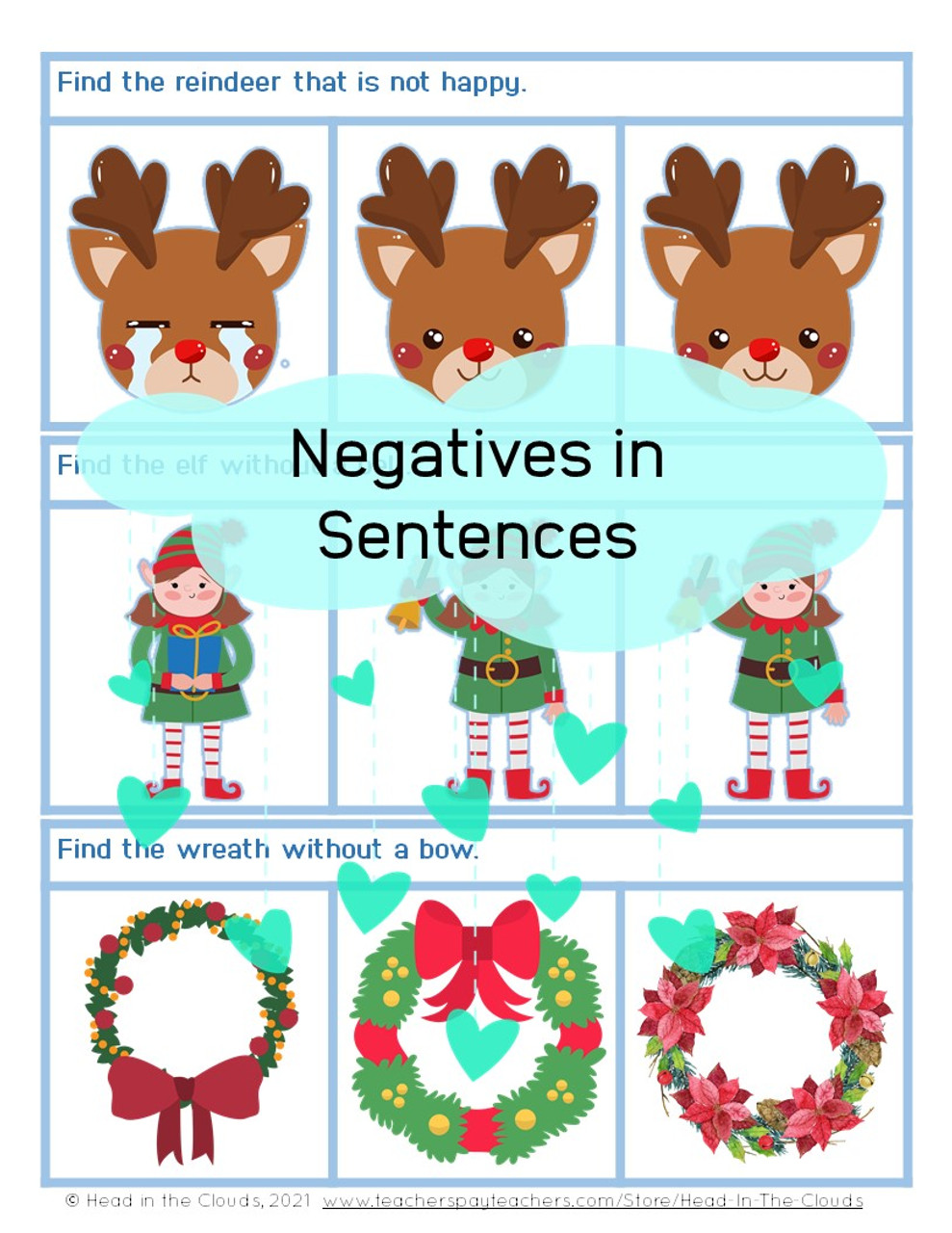 Negatives in Sentences - Winter Set