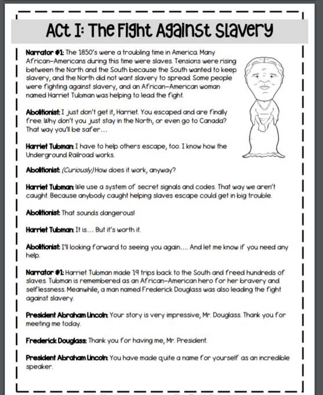 Black History Month Reader's Theater - Amped Up Learning for Free Printable Black History Skits And Plays For Church